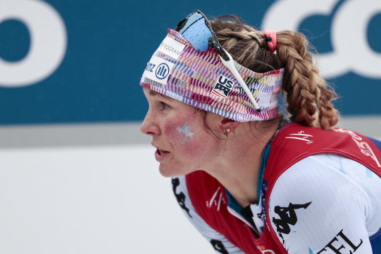 05.03.2025, Trondheim, Norway (NOR): Jessie Diggins (USA) - FIS Nordic World Ski Championships Cross-Country, team sprint, Trondheim (NOR).