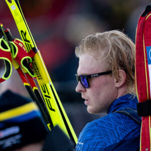 230214 Emil Nykvist of Sweden after competing in Men's 20 km Individual Competition during the IBU World Championships on February 14, 2023 in Oberhof.