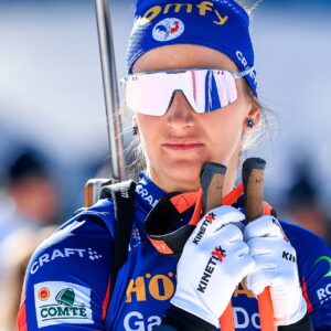 18.02.2025, Lenzerheide, Switzerland (SUI): Julia Simon (FRA) - IBU World Championships Biathlon, individual women, Lenzerheide (SUI).